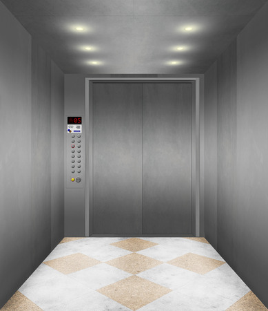 Illustration of the interior of an modern Elevatorの写真素材