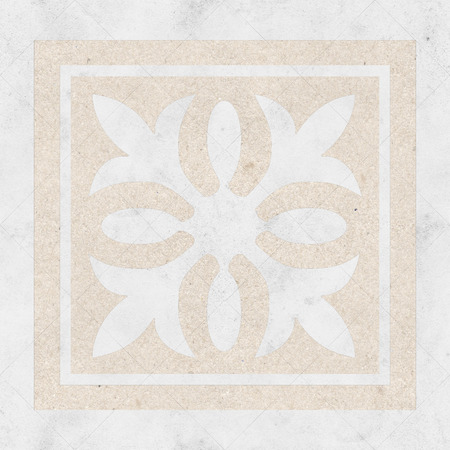 Seamless pattern of a pavement of marble and sandstone tilesの写真素材