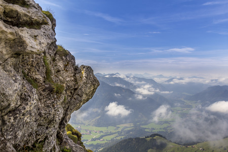 View from a mountain in the bavarian alpsの写真素材