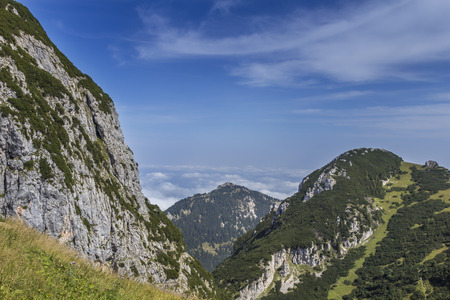 View from a mountain in the bavarian alpsの写真素材