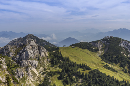 View from a mountain in the bavarian alpsの写真素材