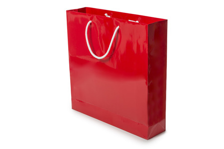 Red Bag isolated on white backgroundの写真素材