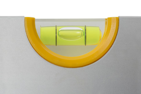 detail of level isolated on white backgroundの写真素材