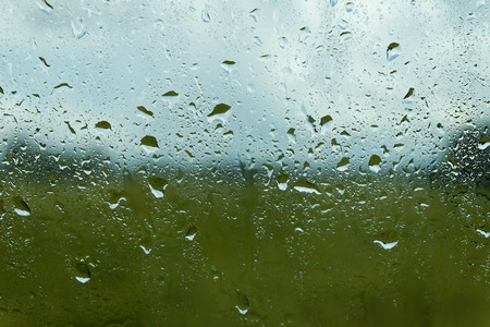 Drops of water on glass
