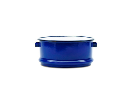 Blue food carrier isolated on white background with clipping path.の写真素材