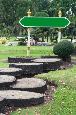 Place signs in the park.の写真素材