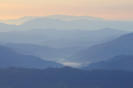 Mountain Line is a sequential ladderの写真素材