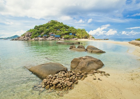 Kon Nang Yuan lsland in surat Thailandの写真素材
