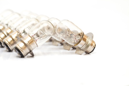 Light bulb isolated on white background の写真素材