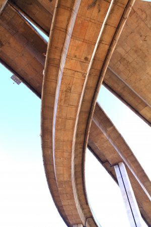 under expressway many routes overlapの写真素材