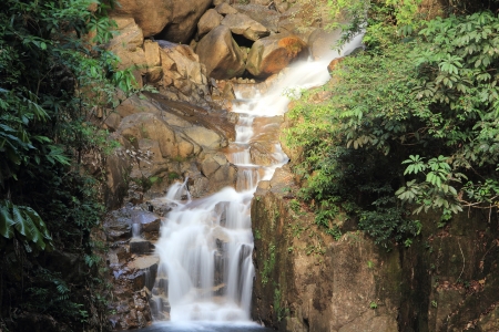 Beautiful Lush Waterfall の写真素材