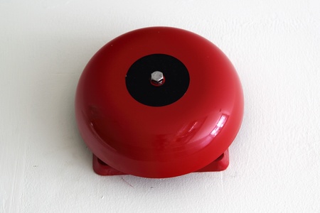 Fire alarm on the wallの写真素材