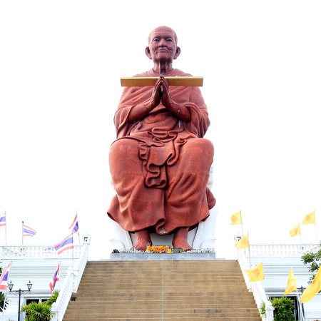 Big Stucco Buddha in the evening, Thailand Luang Pho Torの写真素材