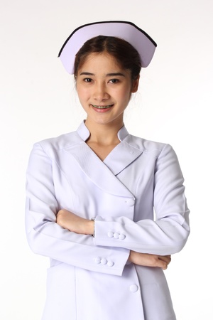 Nurse on a white isolated background の写真素材