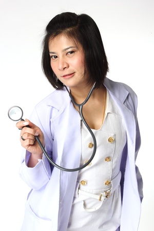 Portrait of a Female Doctor - Isolated の写真素材