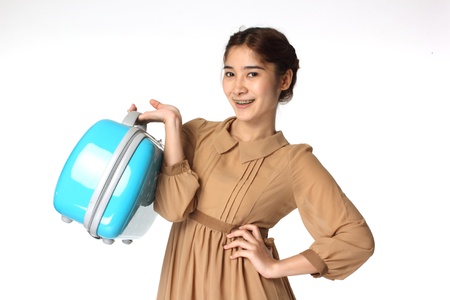 Young Businesswoman Carrying Briefcase の写真素材