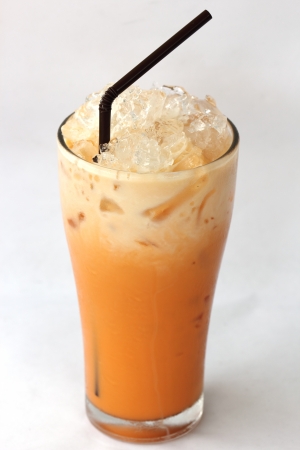 Thai Ice Tea on the table の写真素材