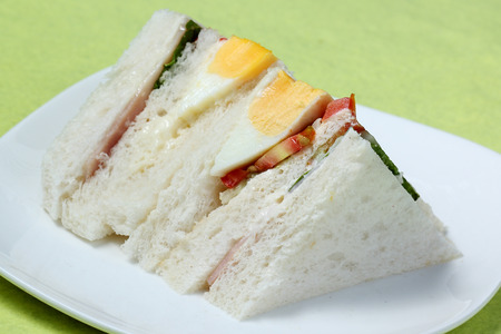 sandwich on the Plate ready for servedの写真素材