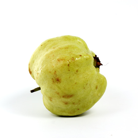 A guava fruit isolated on white background の写真素材