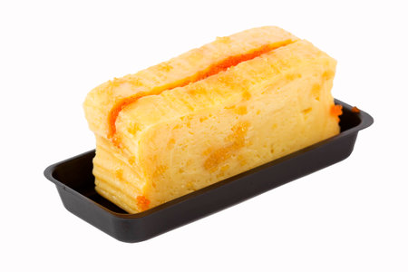 Ebiko sandwich Sushi Isolated on white backgroundの写真素材