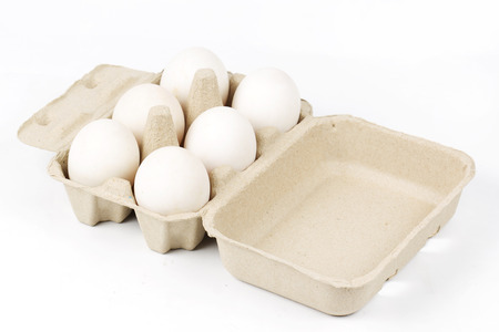 Paper Egg Tray isolated on white background