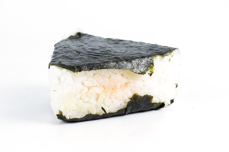 Salmon Onigiri  Japan traditional rice ball with salmonの写真素材