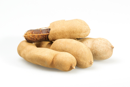 Fresh of Tamarind isolated on white backgroundの写真素材
