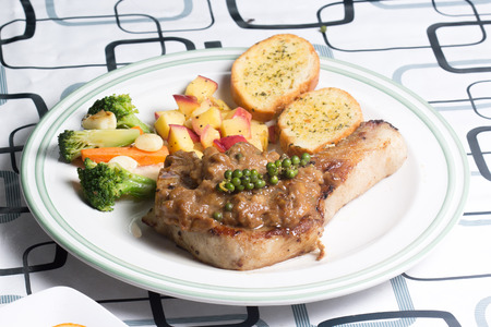 Pork chop steak / cooking pork chop steak conceptの写真素材