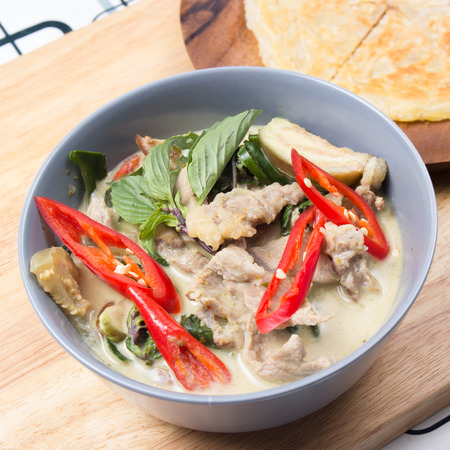Beef green curry / Cooking green curry conceptの写真素材