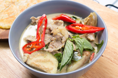 Beef green curry / Cooking green curry conceptの写真素材
