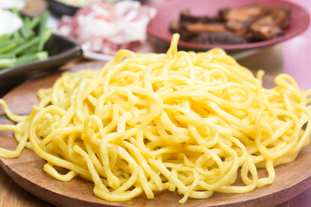 Ingredient for cooking Yakisoba / Cooking Yakisoba conceptの写真素材