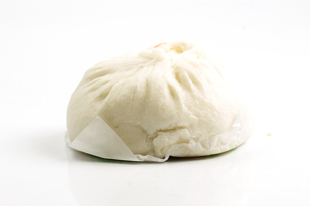 Chinese steamed bun / closed on the white backgroundの写真素材