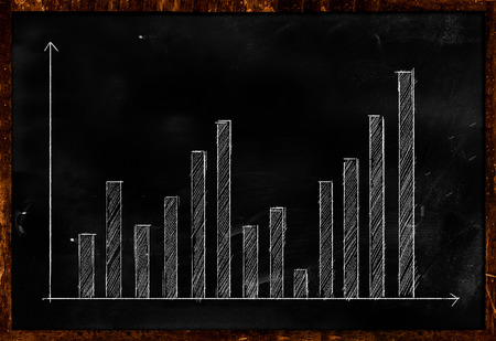 Data Statistic on Blackboardの写真素材