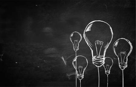 Sketch Many Bulbs backgroundの写真素材