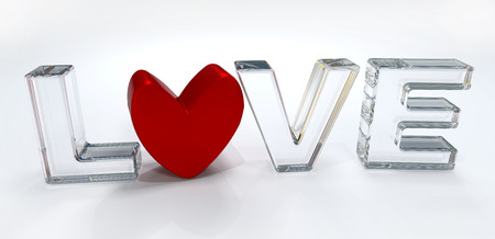 Love Red and Glass 3D image