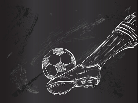 Kick Ball Sketch Vectorのイラスト素材