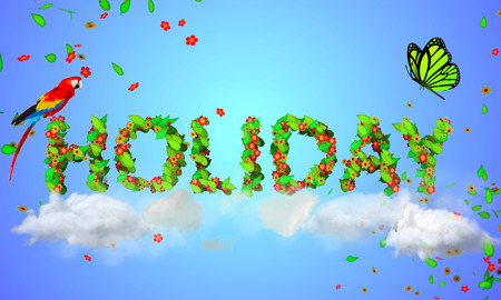 Holiday leaves particles 3Dの写真素材