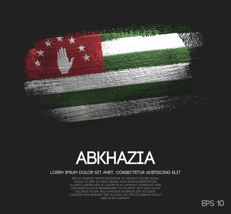 Abkhazia Flag Made of Glitter Sparkle Brush Paint Vectorのイラスト素材