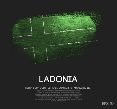 Ladonia Flag Made of Glitter Sparkle Brush Paint Vectorのイラスト素材