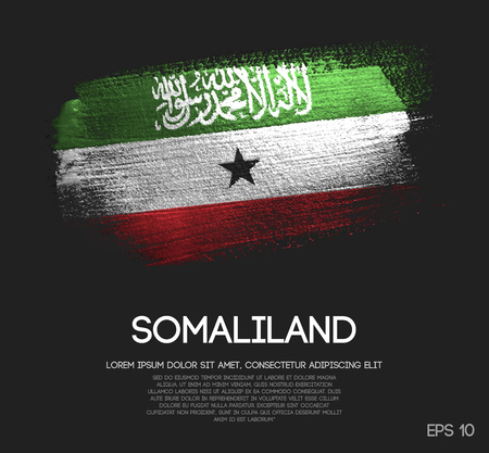 Somaliland Flag Made of Glitter Sparkle Brush Paint Vectorのイラスト素材