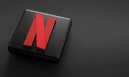 Netflix 3D Rendering Close up. Account Promotion Template.のeditorial素材
