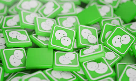 Pile of 3D WhatsApp Logosのeditorial素材