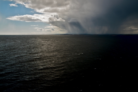 thunderstorm in norwayの写真素材