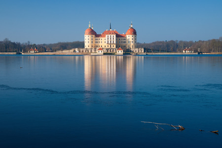 Moritzburg Castle at a cold winter dayのeditorial素材