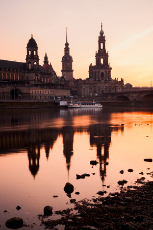 sunset in Dresdenの写真素材