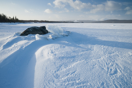 frozen lake in sweden