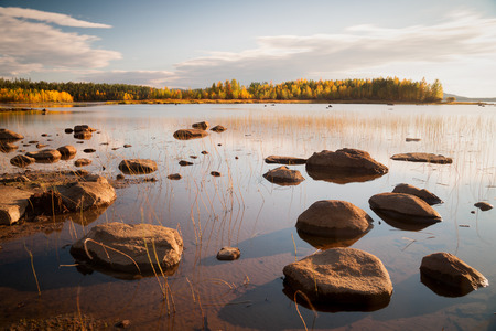 evening mood in finlandの写真素材