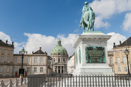 Alborg castle in Copenhagen and the Frederik's Church in backgroundのeditorial素材