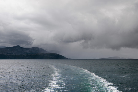 rainy day in norwayの写真素材