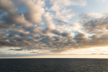 Sunrise over the sea in Denmarkの写真素材